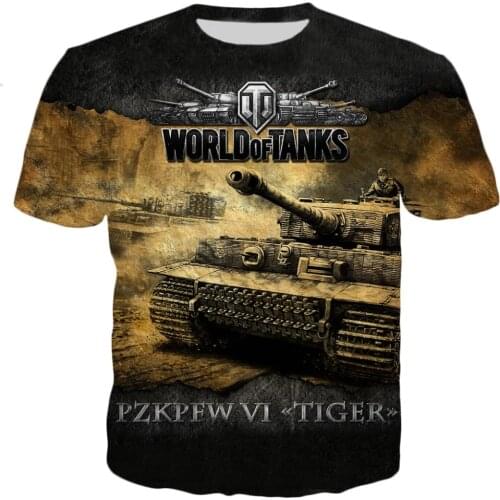 2020 summer New Fashion Mens t-shirt Games World Of Tanks patterns 3D Print Men Women Casual Cool t shirt tops Dropshipping