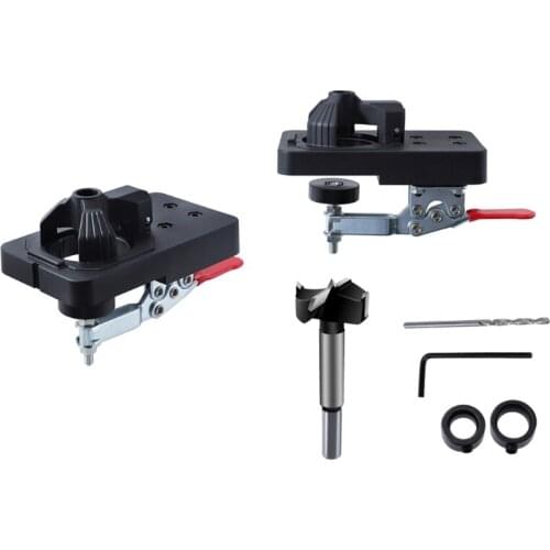 Multifunctional 35mm Woodworking Hinge Hole Opener Boring Jig Drilling Guide Locator Fixture Template for Door Cabinets