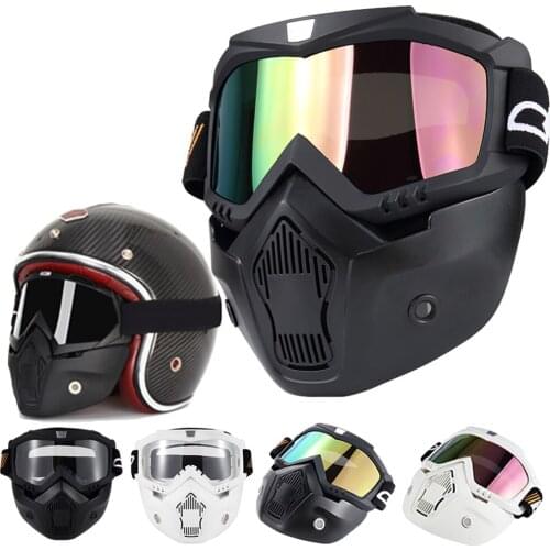 Motorcycle mask helmet removable goggles windproof accessories for Yamaha FZ6 FZ6R FZ8 MT-07/FZ-7 MT-09/SR/FZ9 FZ1 FAZER XJ6