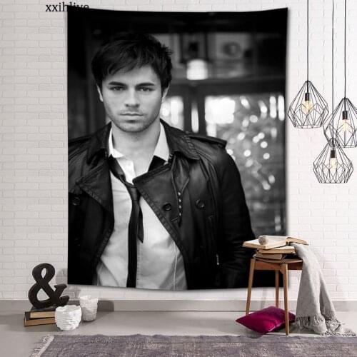 Wall Tapestry Singer Enrique Iglesias Background Decorative Wall Hanging For Living Room Bedroom Dorm Room Home Decor 100x150cm