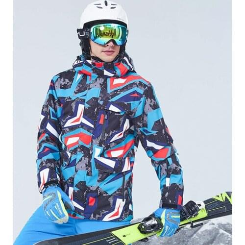 New Men Ski Jacket Winter Warm Windproof Waterproof Outdoor Sports Snowboarding Camouflage Ski Coat Snow Jackets for Male