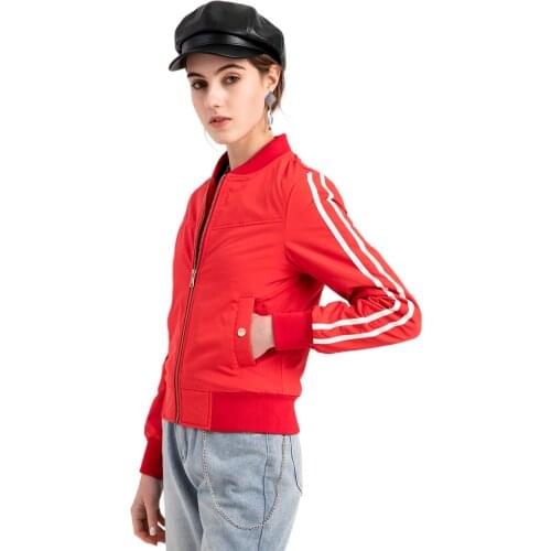 2021 New Double Stripe Women Sport Jacket Classic Spring Autumn Bomber jackets Baseball Coat