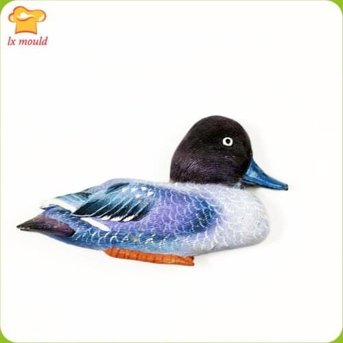 LXYY New Mandarin Duck Silicone Moulds Chocolate Fudge Resin Clay Molds-Love Duck