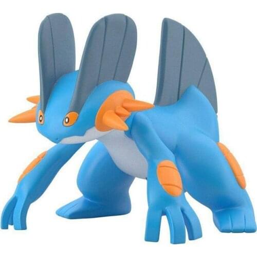 Original Pokemon CANDY TOY Scale World 1/20 Hoenn Region Swampert Anime Action Figure Model Toys Gift for Children