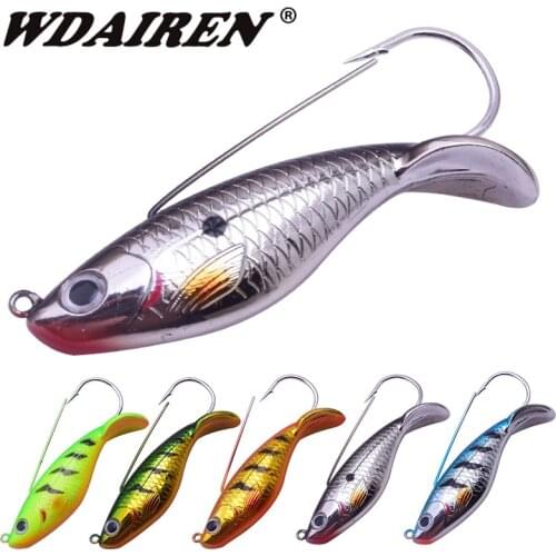 1Pcs Winter Ice VIB Fishing Lure With Anti grass hook 85mm 21.5g Metal Spoon Spinner Vibration Hard Bait Wobblers Pesca Tackle