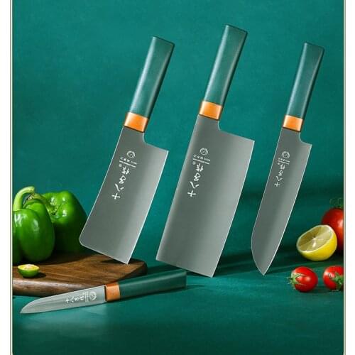 SHIBAZI Professional Chef Slicing Cooking Knife Senior 40CR13 Steel Kitchen Knife 4 Piece Set Free Shipping