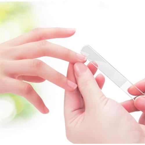 Black Tech Nano Glass Transparent Nail File For Trimming Sanding Polishing Grinding brighten Nail Art Manicure