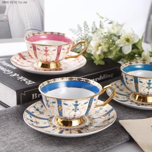 Luxury Phnom Penh Coffee Cup Set Nordic Bone China Home Romantic Afternoon Tea Ceramic Cup Creative Cafe Drinkware 200ml