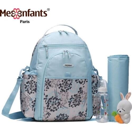 Mesenfants 2019 New 5pc/set Mummy Maternity Nappy Bag Suit Multifunction Large Capacity Travel Backpack Baby Care