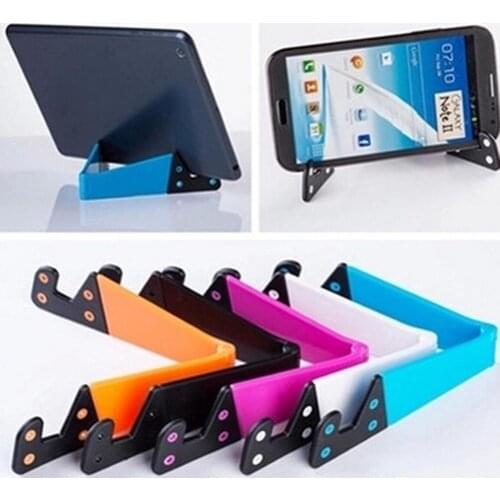 Universal Foldable Mobile Cell Phone Stand Holder for Smartphone & Tablet PC Multicolor Colorful V Shaped