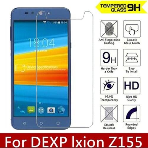 2PCS/Lot Tempered Glass For DEXP lxion Z155 Screen Protector Explosion-proof Glass film For DEXP Z155 Screen Protective
