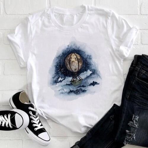 Women T Shirt Wind Chimes Print Harajuku T Shirt Leisure Fashion Tshirt Top Tees Female T-Shirts Woman Clothes