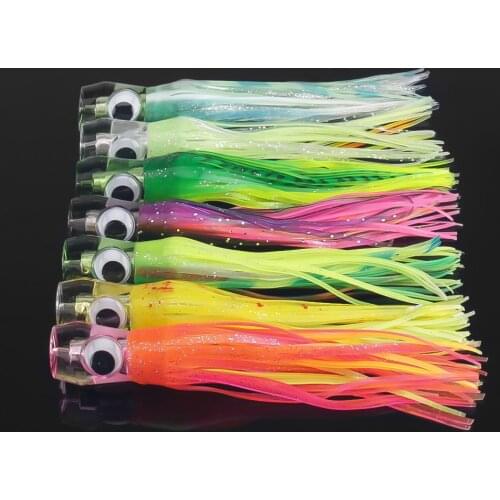 1Pcs Drag Fishing Bait Feather Skirt Sea Fishing Tackle Trolling Squid Skirts Soft Octopus Lures Sea Fishing Tackle