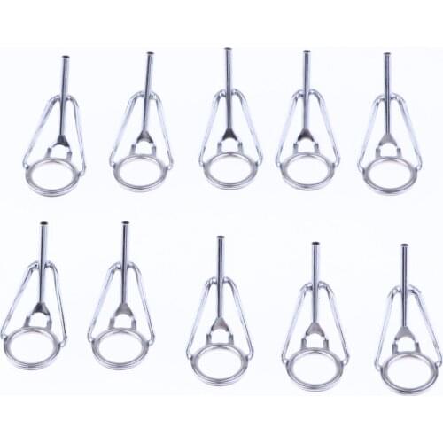 10pcs Fishing Rod Guides Tips Top Eye Rings DIY Pole Repair Kits Rods Building