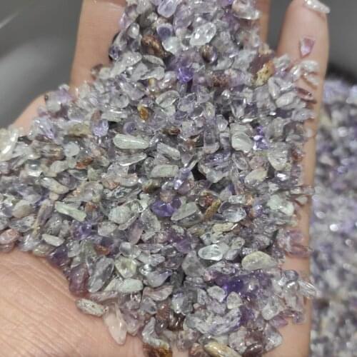 100g Natural Purple Ghost Quartz Crystal Polished Stone Rock Gravel Gem Healing Natural Stones and Minerals