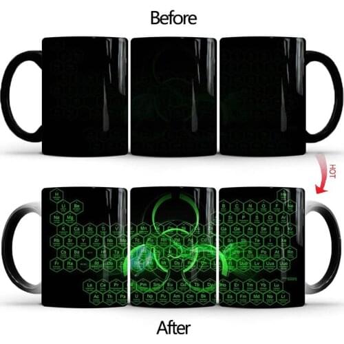 2020 New 350mL Chemical Periodic Table Coffee Mug Color Changing Coffee Mug Best Birthday Gift for Chemistry Student Your Friend