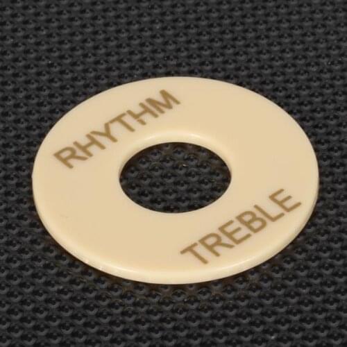 2x Cream Rhythm Treble Switch Plate Cover For Les Paul Guitar Durable ABS 1.5mm