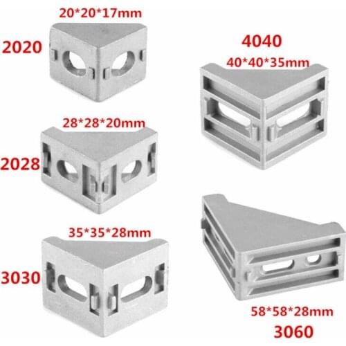 5/10pcs aluminum alloy angle bracket CNC milling machine 90 degree fastening connector thickened angle code