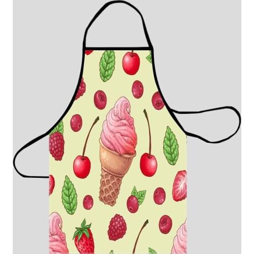 Ice Cream Apron Grill Kitchen Chef Apron Professional for BBQ, Baking, Cooking for Men Women 68X95cm and 50X75cm