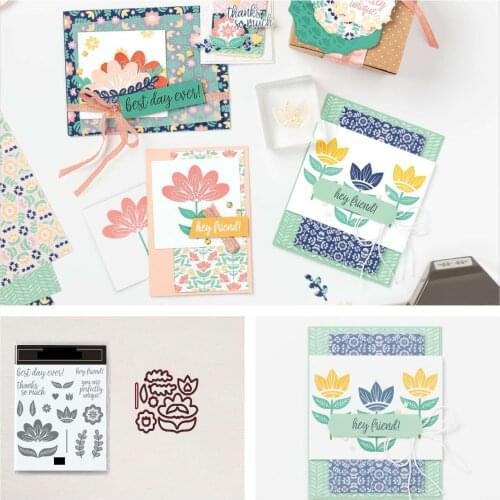 Summer lotus flower METAL Cutting Dies Clear Stamps Scrapbooking New Make Photo Album Card DIY Paper Embossing Supplies 2021