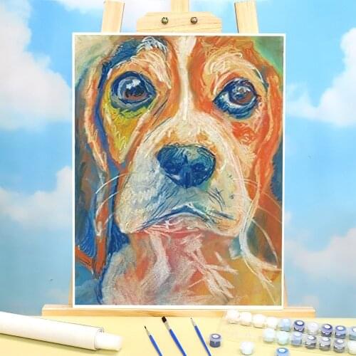 Animal Dog Beagle DIY Paint By Numbers Kit Acrylic Paints 40*50 Picture By Numbers Photo Decorative Paintings Handiwork