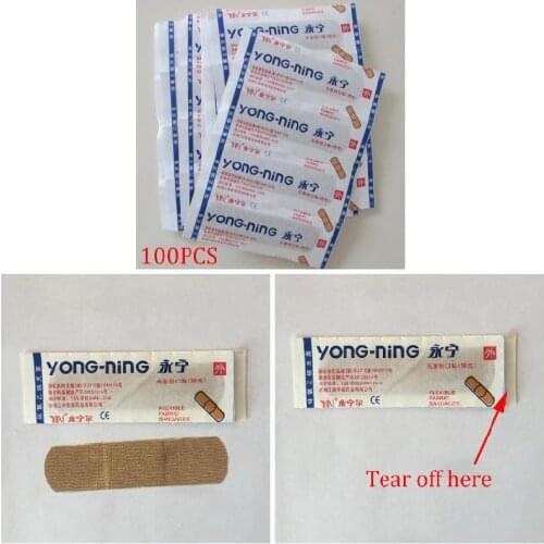 100pcs/Pack Woundplast Band Aid Sterile Haemostasis Adhesive Bandage Stickers First Aid Kit can CSV