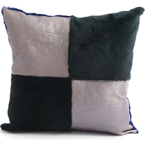 Genuine lamb fur, comfortable and soft square pillow hotel home living room bedroom sofa decorative ornament pillow