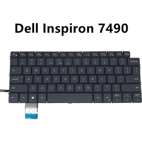 Original laptop keyboard for Dell Inspiron 14 7000 7490 UI English black silver backlight 08GH4P PK132KD1A01 02PYG9 PK132KD1B01
