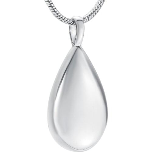 Memorial Jewelry Teardrop Stainless Steel Cremation Urn Necklace Pendant with Fill Kit Ashes Jewelry