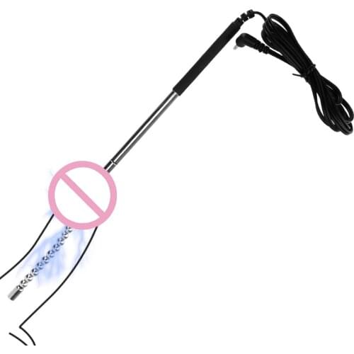 Dilator Metal Electro Stimulation Bi-Polar Electric Shock Stainless Steel Urethral Penis Plug Sex Toy for Men Urethra Beads