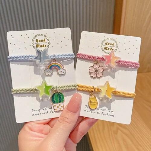 Elastic Hair Bands Summer Sweet Cute Cartoon Fresh Fruit Girls Children Women Baby Lovely Rubber Bands Gift Hair Accessories