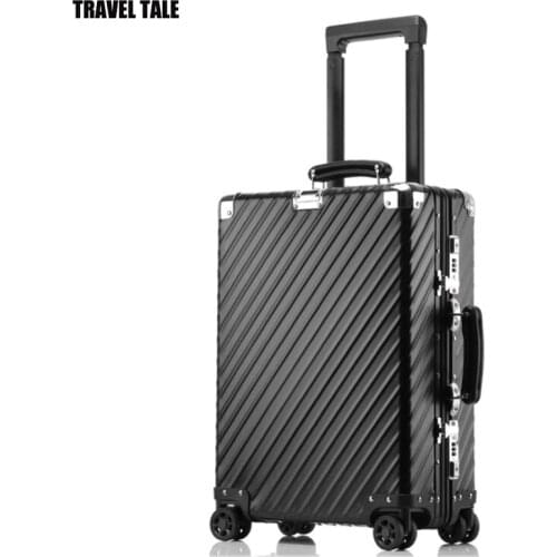 TRAVEL TALE 20"24"29" Inch Luxury Travel Suitcase Trolly Bag Vintage Aluminium Luggage With Wheels