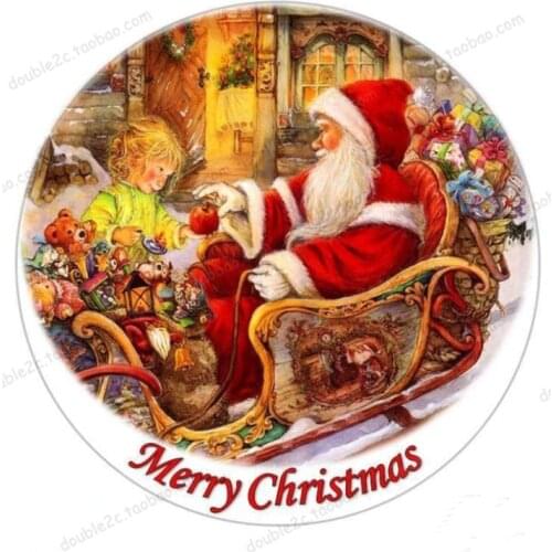 Edible Paper For Cake Topper,8" Christmas Santa Claus Wafer Edible Transfer Paper,Christmas Edible Cake Decorating Supplier