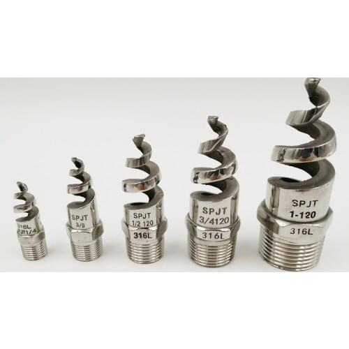 1/4" 3/8" 1/2"1"SS316 full cone spiral jet nozzle,Spiral Nozzle Stainless Watering Mist Sprinkler For Garden And Lawn Irrigation
