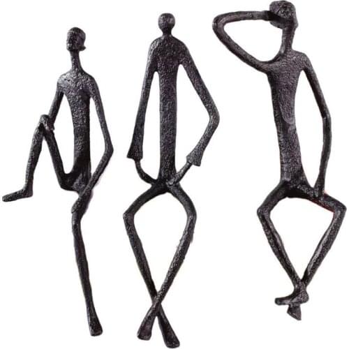 Nordic abstract figure sculpture sitting posture human decoration model room sales department living room porch creative home