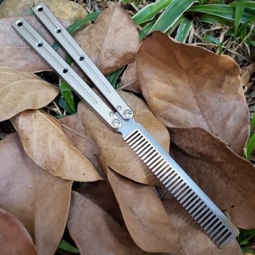 The One Silver Sea High End Integrated Aluminum Handle Comb Outdoor Camping Survival Pocket Knives EDC Tool Gift For Men