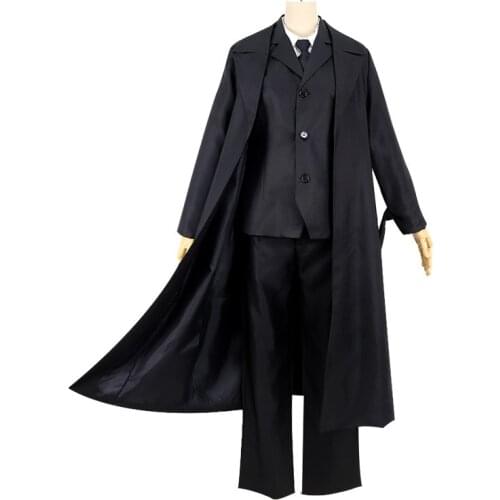 Unisex Anime Stray Dogs Dazai Osamu Nakahara Chuya Cosplay Costume Cartoon Halloween Long Sleeve Uniform Men Women Suit Full Set