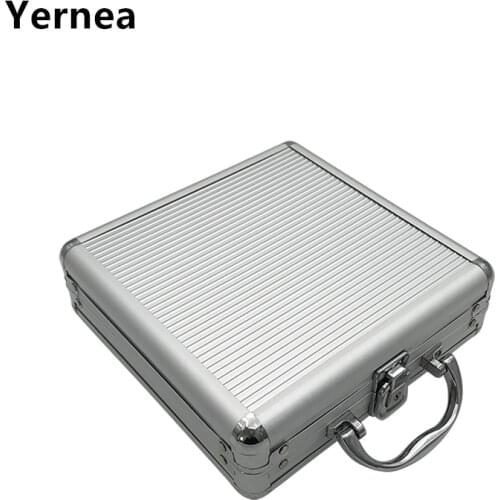 Yernea Hot Texas 100 Poker Chips Playing Card Box Portable Non-slip Mat Aluminum Case 100 Poker Chips Box This Is Just A Box