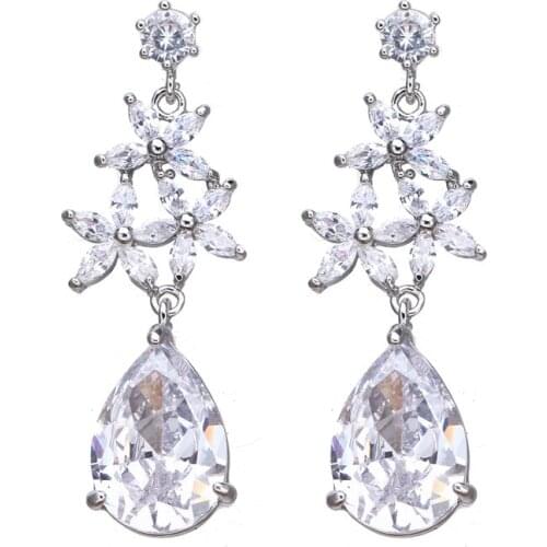 Bettyue Interesting Model Growth Trees WIth Cubic Zircon Leaves And Waterdrop For Women Nobler Earring Attend Banquet Choice