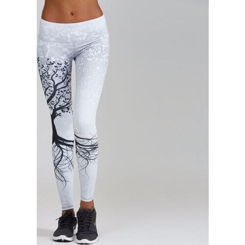Good Quality Adventure Time Fitness Women Sporting Leggings Fashion Trees 3D Printed Bodybuilding Pants Joggers Workout Leggins