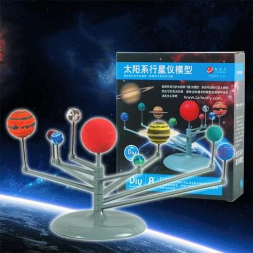 1Set Solar System Nine Planets Model Science Kit DIY Assembly Parent-child Interaction Planetarium Toy Kids Educational Toy