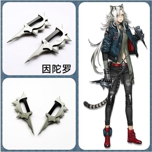 2021 Hot Game Arknights Indra Double Sword Weapon Cosplay Halloween Christmas Gift Fancy Stage Performance Props Anime Decor