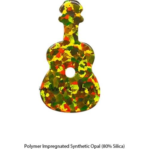 50pcs/lot 8x15mm unique cool Hollow Guitar Opal Synthetic Hollow Fire Opal for Jewelry Necklace Lab created opal beads for gifts