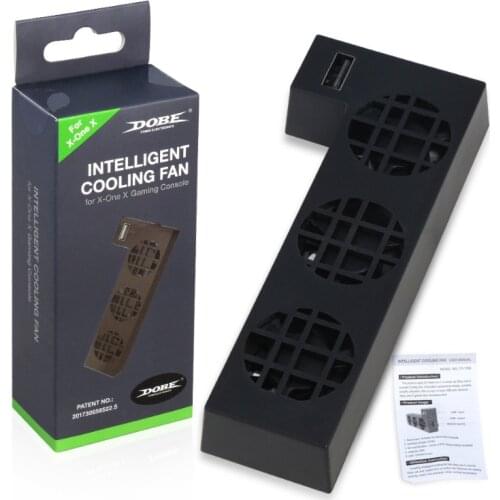 5V 1A Cooling Fan USB Intelligent External Super Turbo 3-Fans Cooler Fan for XboxOne X Gaming Console Heat Exhauster Temperature