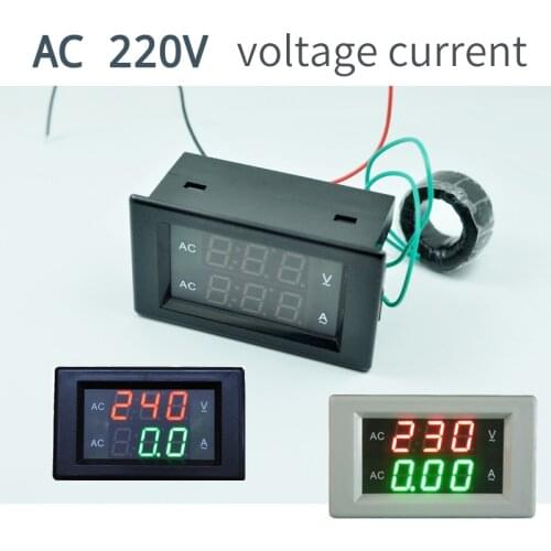 AC 60-300V 50A Digital Voltmeter Ammeter LED Amp Volt Meter Dual Display LCD Panel Ampere Voltage Volt Amp Meter Ammeter