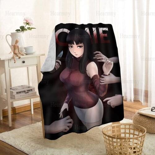 Custom Tomie Anime Blanket Personalized Blanket On For The Sofa/Bed/Car Portable 3D Blanket For Kid Home Textile Fabric 0409