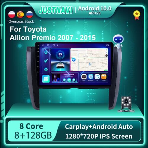 6G 128G Android 10.0 Car Multimedia Radio Player For Toyota Allion Premio 2007-2015 GPS Stereo DSP Carplay OBD BT Rear View Cam