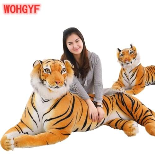 1pc 110cm Large White Tiger Plush Toys Stuffed Simulation Animals Pillow Cushion Birthday Gifts Kids Doll