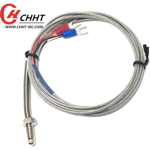 WRNT-02 1/4 Inch Screw Thermocouple Thread M6 Screw Probe Temperature Sensor K Type Thermocouple for Controller