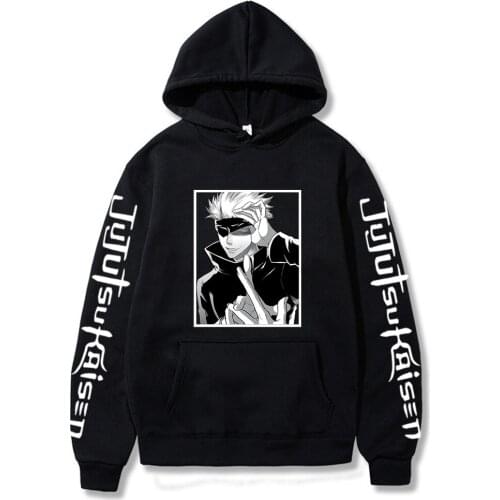 Mens Hoodie Anime Jujutsu Kaisen Printed Pullover Woman Sweatshirt